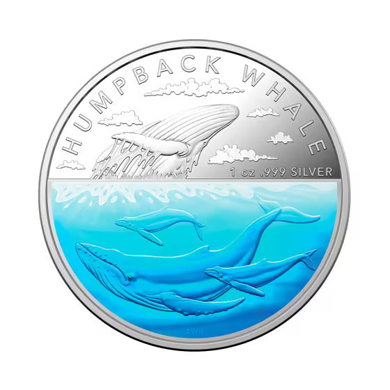 Australian Antarctic Territory Humpback Whale 2023 $5 1oz Silver Proof Coin