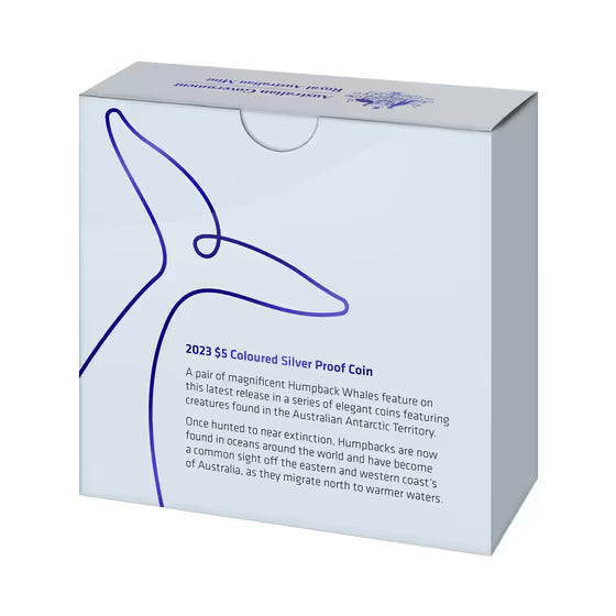 Australian Antarctic Territory Humpback Whale 2023 $5 1oz Silver Proof Coin