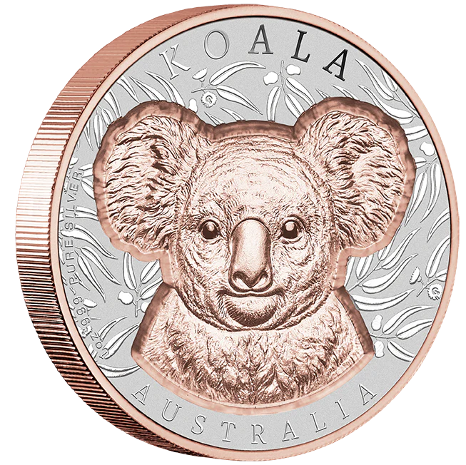 Native Impressions Koala 2025 1oz Super Incused Rose Gold Silver Coin