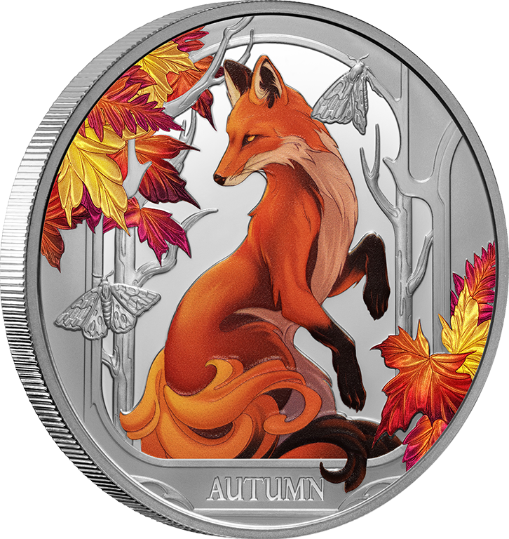 Seasons Autumn 2024 1oz Coloured Silver Proof Coin