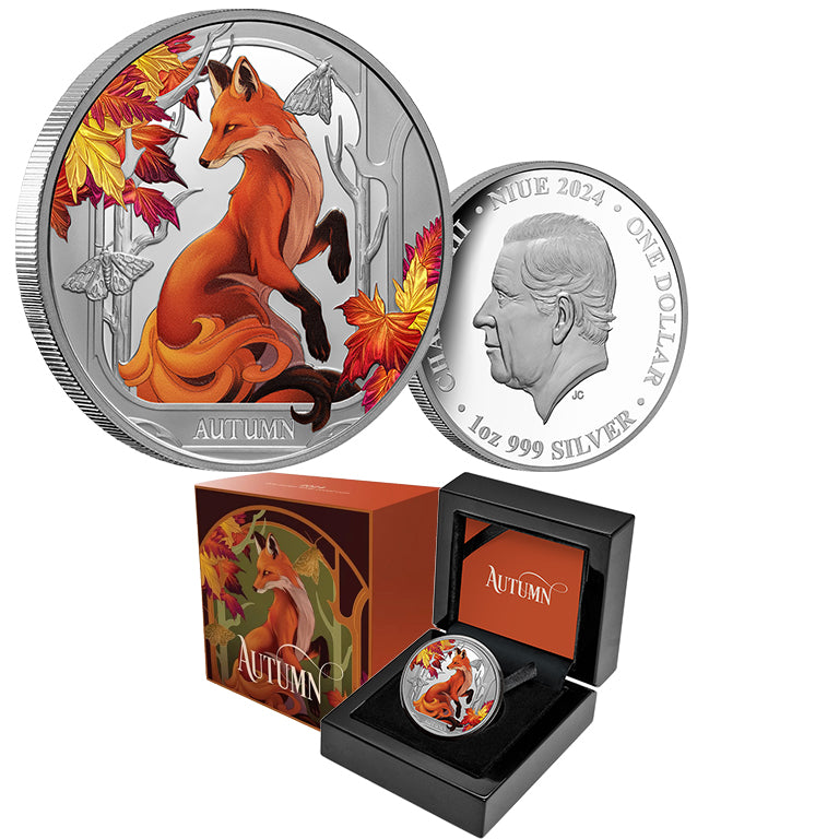 Seasons Autumn 2024 1oz Coloured Silver Proof Coin