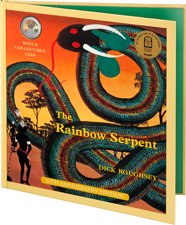 50th Anniversary of The Rainbow Serpent 2025 20c Coloured Unc Coin Special Edition Book