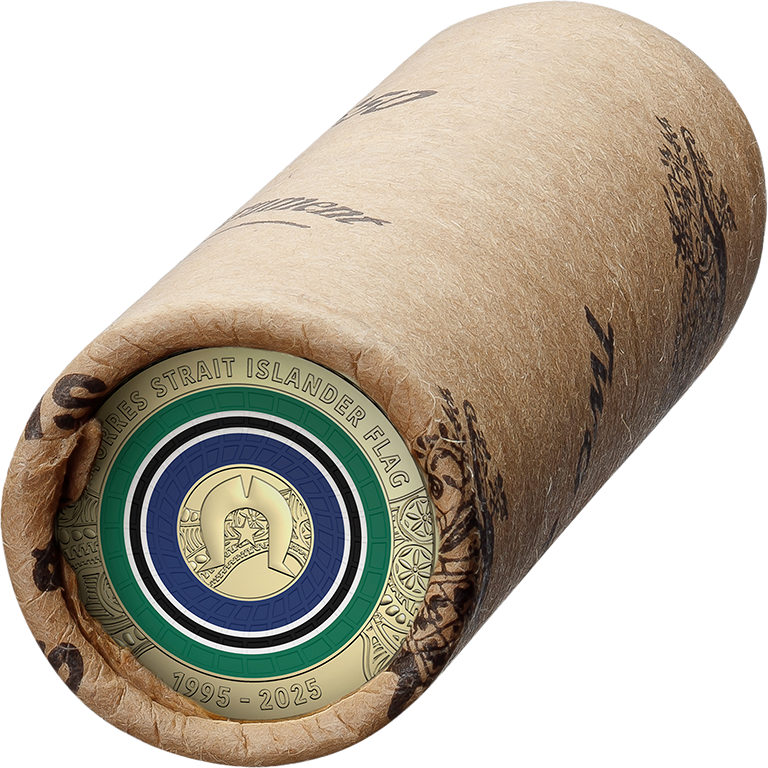 30th Anniversary of the Torres Strait Islander Flag 2025 $2 Coloured Circ Premium RAM Mint Roll