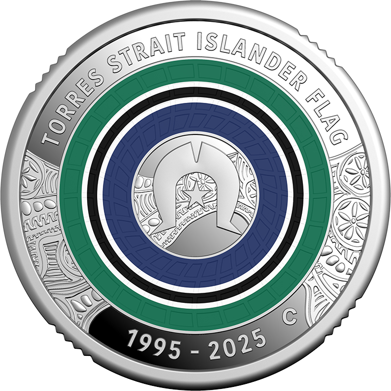30th Anniversary of the Torres Strait Islander Flag 2025 $2 C Mintmark Coloured Fine Silver Proof Coin