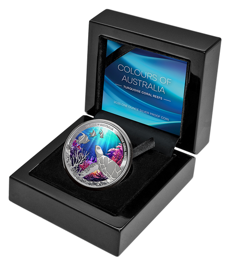 Colours of Australia - Turquoise Coral Reef 2025 $1 1oz Silver Proof Coin