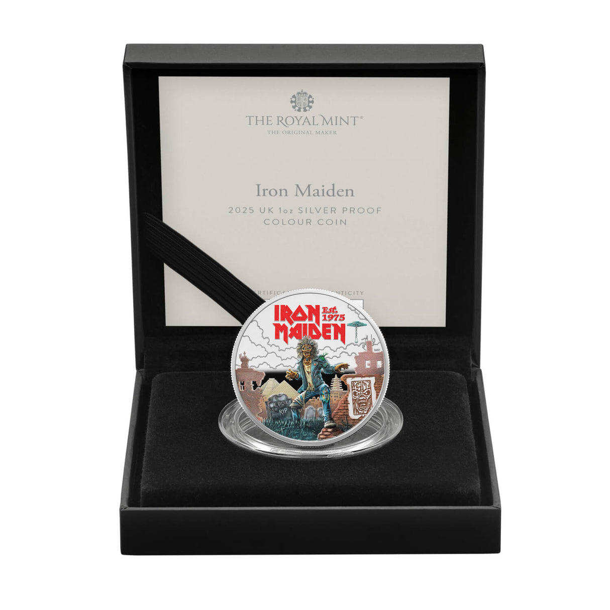 Iron Maiden 2025 UK 1oz Silver Proof Colour Coin
