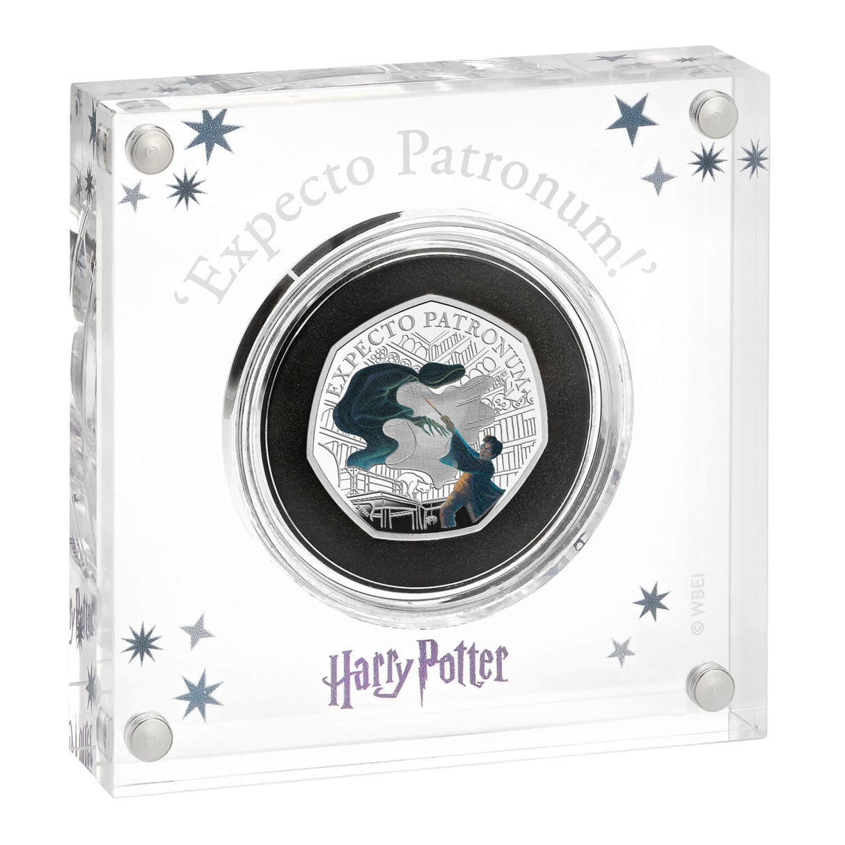 Harry Potter - The Patronus 2025 UK 50p Silver Proof Colour Coin
