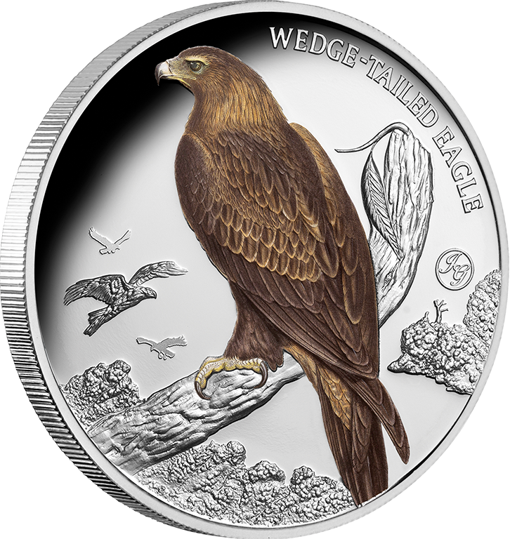 Birds of Australia - Wedge-Tailed Eagle 2025 1oz Silver Coloured Proof Coin