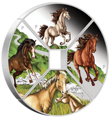 2026 1oz Year of the Horse Quadrant Silver Proof Coloured Four Coin Set