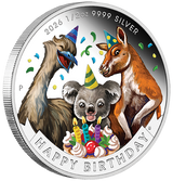 2026 1/2oz Happy Birthday Silver Proof Coloured Coin in Card