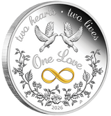 2026 1oz One Love Silver Proof Coloured Coin