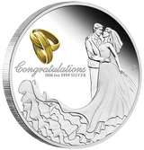 2026 1oz Wedding Silver Proof Coloured Coin