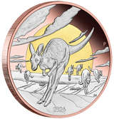 2026 5oz Wonders of Australia The Outback Kangaroo Silver Proof Double Gilded Coin