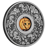 2026 1oz Year of the Horse Rotating Charm Silver Antiqued Coin