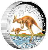 2026 1oz Australian Kangaroo Silver Proof High Relief Coloured Coin