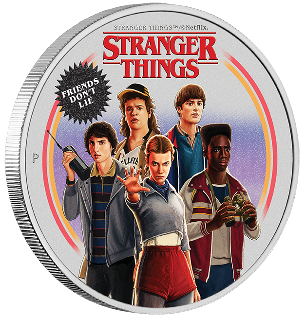 2026 1oz Stranger Things Friends Don’t Lie Silver Coloured Coin