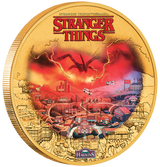 2026 $1 Stranger Things Hawkins Gold Plated Collectors Coin Card