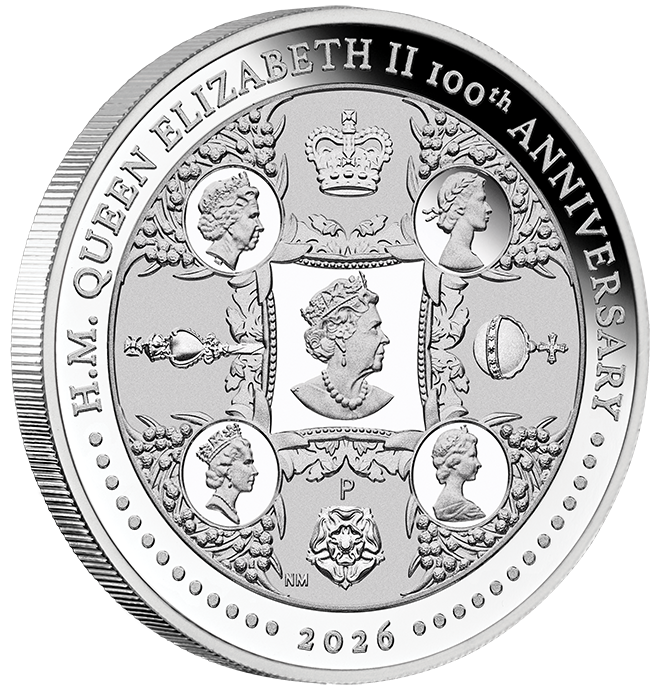 2026 1oz H.M. Queen Elizabeth II 100th Anniversary Silver Proof Coin
