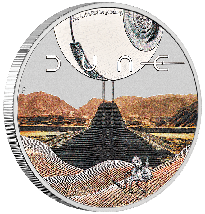 2026 1oz DUNE Silver Coloured Coin