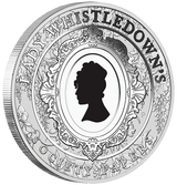 2026 1oz Bridgerton Lady Whistledown Coloured Silver Coin