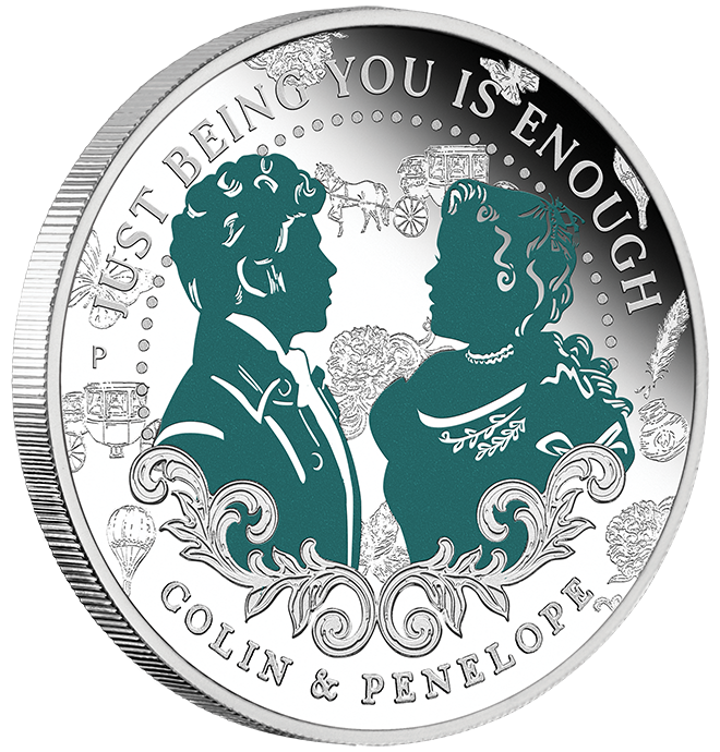 2026 1/2oz Bridgerton Colin & Penelope Silver Proof Coloured Coin