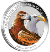2026 1oz Australian Wedge-tailed Eagle Silver Coloured Coin in Card