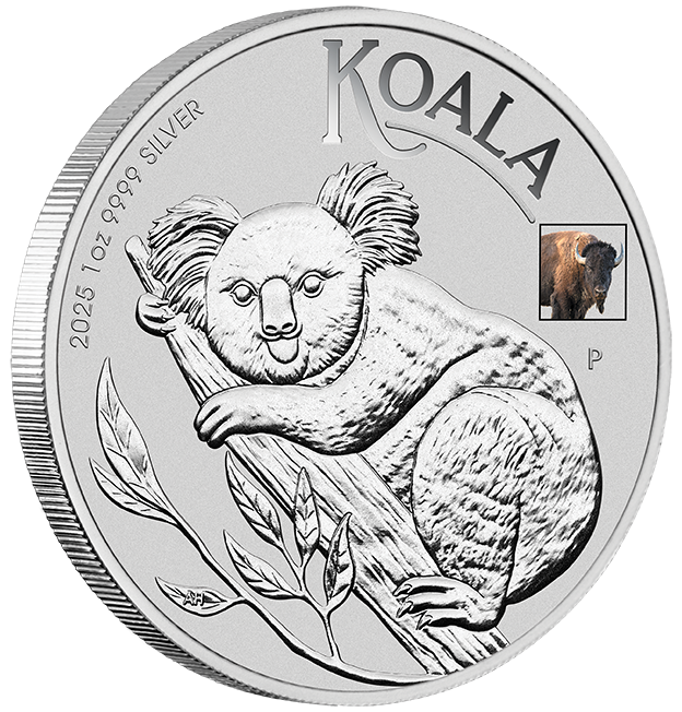 Australian Koala with Bison Privy 2025 1oz Silver Coloured Coin - ANA World's Fair of Money Special