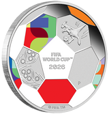 2026 50c 1/2oz FIFA World Cup Silver Proof Coloured Coin