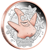 Spongebob SquarePants - Patrick Star 2025 2oz Silver Proof Gilded Coin