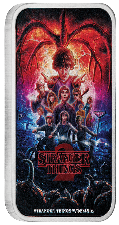 Stranger Things - Season 2 2026 1oz Silver Coloured Rectangular Coin