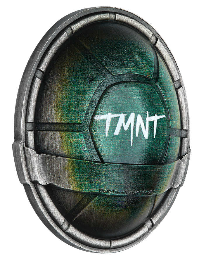 Teenage Mutant Ninja Turtles Domed Shell 2025 1.5oz Silver Antiqued Coloured Coin