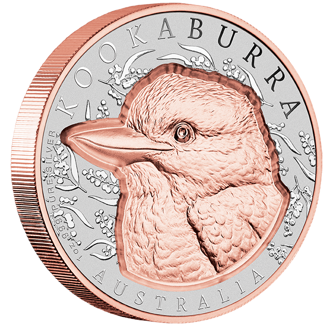 Native Impressions Kookaburra 2025 1oz Super Incused Rose Gold Silver Coin
