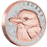 Native Impressions Kookaburra 2025 1oz Super Incused Rose Gold Silver Coin