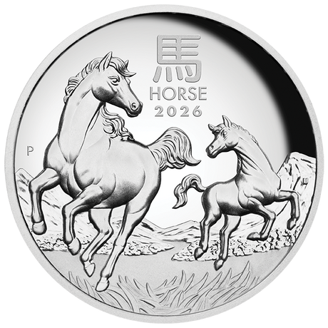 Australian Lunar Series III Year Of The Horse 2026 1oz Silver Proof High Relief Coin