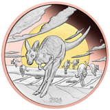 2026 5oz Wonders of Australia The Outback Kangaroo Silver Proof Double Gilded Coin