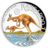 2026 1oz Australian Kangaroo Silver Proof High Relief Coloured Coin