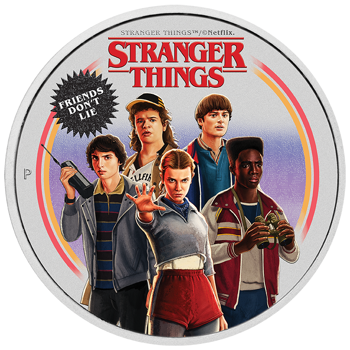 2026 1oz Stranger Things Friends Don’t Lie Silver Coloured Coin