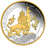 2026 1oz H.M. Queen Elizabeth II 100th Anniversary Silver Proof Gilded Coin