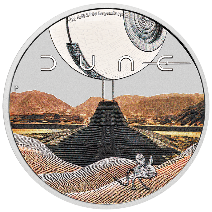 2026 1oz DUNE Silver Coloured Coin
