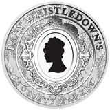 2026 1oz Bridgerton Lady Whistledown Coloured Silver Coin