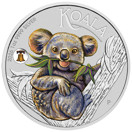 2026 1oz Australia Koala with Liberty Bell Privy Silver Coloured Coin - ANA Coin Show Special