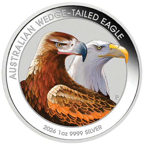2026 1oz Australian Wedge-tailed Eagle Silver Coloured Coin in Card