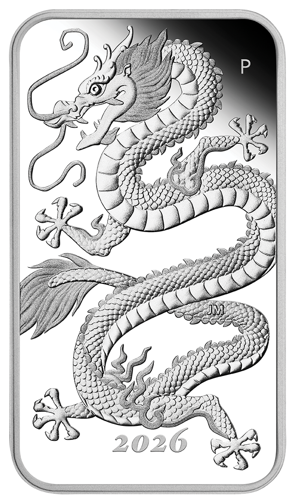 2026 1oz Dragon Silver Proof Rectangle Coin