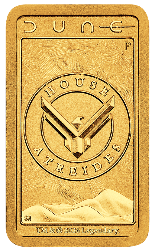 2026 1g Dune House Atreides Gold Minted Bar