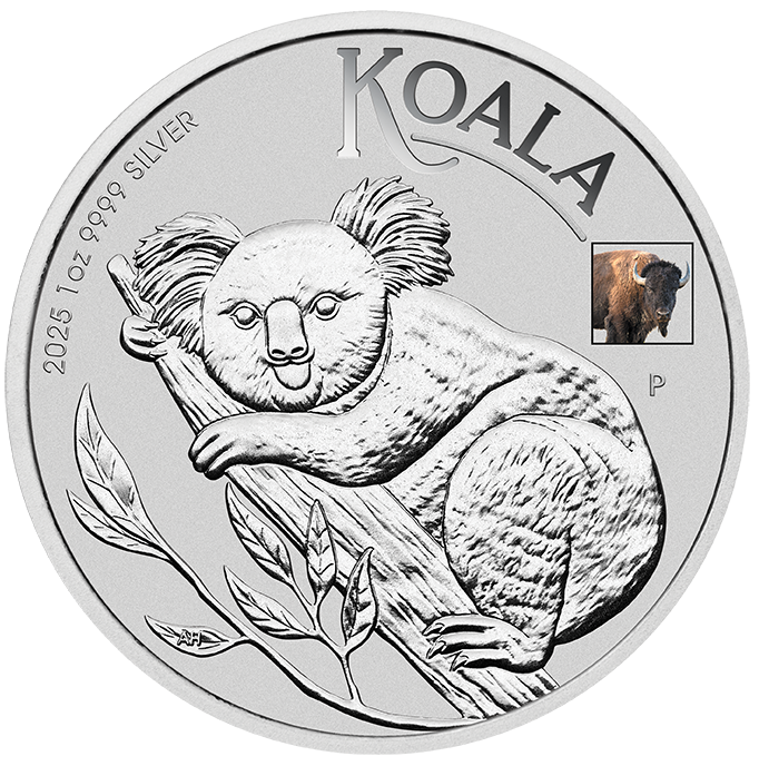 Australian Koala with Bison Privy 2025 1oz Silver Coloured Coin - ANA World's Fair of Money Special