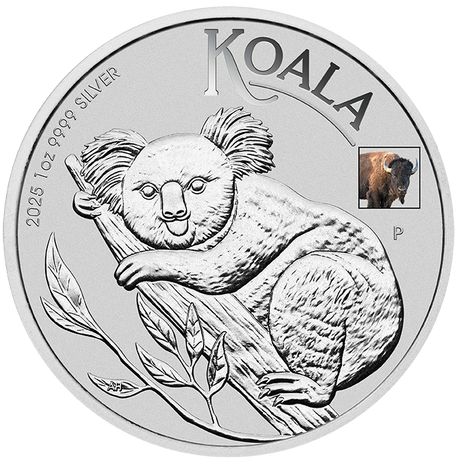 Australian Koala with Bison Privy 2025 1oz Silver Coloured Coin - ANA World's Fair of Money Special