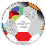2026 50c 1/2oz FIFA World Cup Silver Proof Coloured Coin