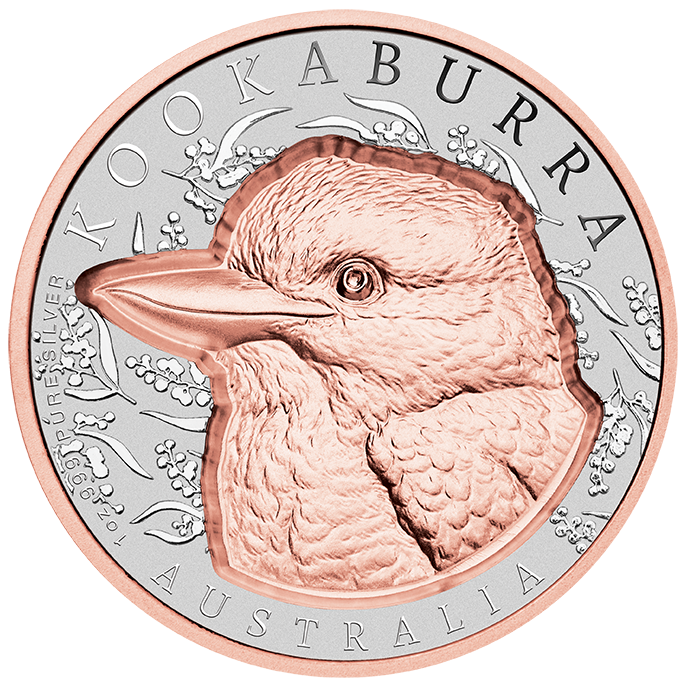 Native Impressions Kookaburra 2025 1oz Super Incused Rose Gold Silver Coin