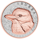 Native Impressions Kookaburra 2025 1oz Super Incused Rose Gold Silver Coin