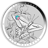 2026 1oz Australian Opal Wings Blue Triangle Opal Insert Silver Proof Coin